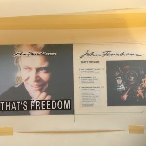 John Farnham Unused Original Final Artwork Freedom CD Single