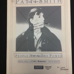 Patti Smith Original Artwork For People Have The Power Poster