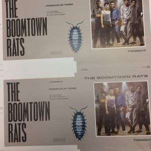 Boomtown Rats Original 7″ Single Proof Artwork for Tonight