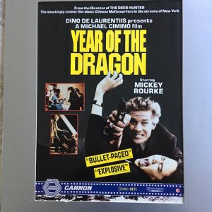 Mickey Rourke Year of The Dragon The Actual Original Artwork for the Film