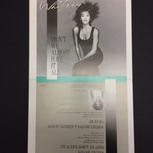 Whitney Houston Original single cover artwork proof for didn't we almost have it all