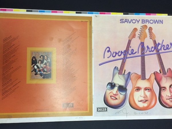 Savoy Brown Original Album Cover Artwork proof for Boogie Brothers