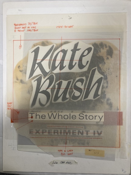 Kate Bush The Original Master Artwork for The Whole Story Poster Advert